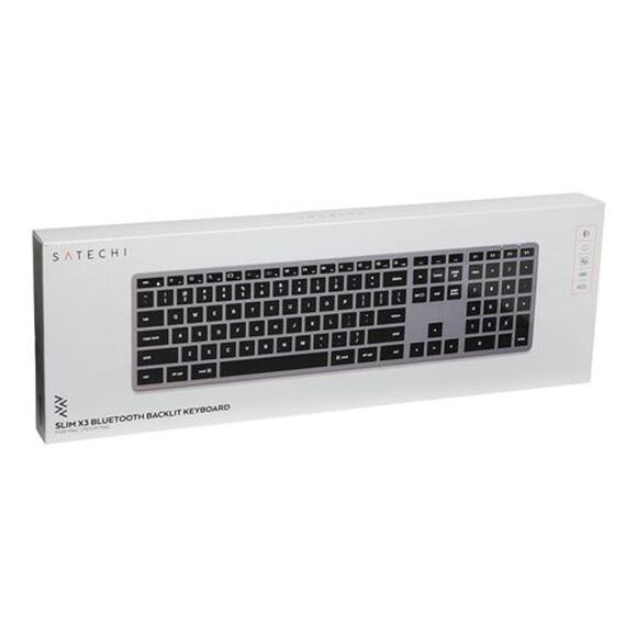 Satechi Slim X3 Bluetooth Backlit Keyboard, New in Box, - Space Gray - Picture 1 of 4